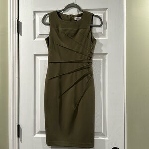 Olive Green Calvin Klein Dress